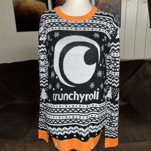 Crunchy Roll • Unisex • Holiday • Size Small Sweater • Orange / Black • New